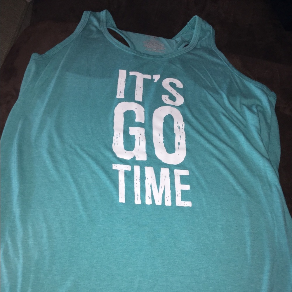 “It’s go time”workout tank top
